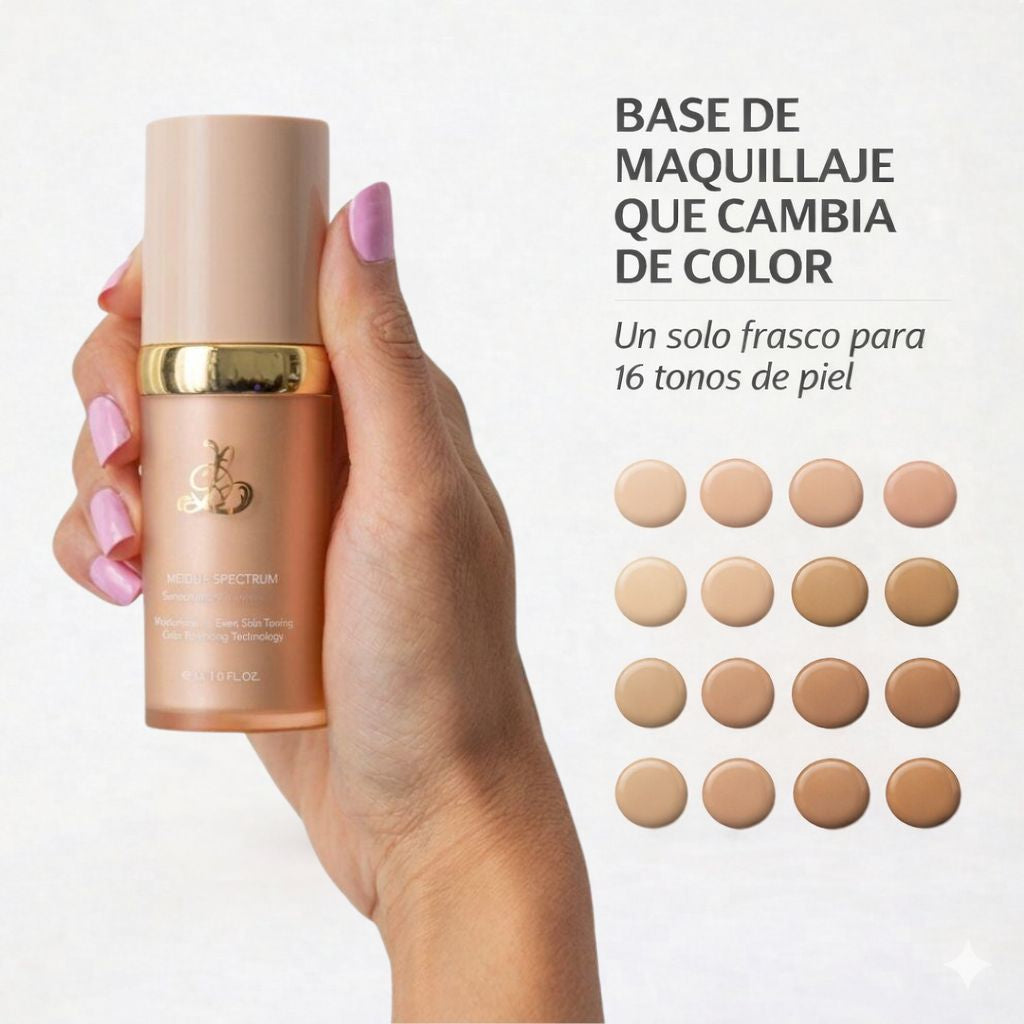 Base de Maquillaje Antiedad con SPF 50 – Se Adapta a tu Tono de Piel